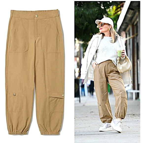 NWT Cabi $144 Cabi Galaxy Cargo Pants Tan Size M #6480‎ ~ 2024 Fall Collection - Picture 1 of 2